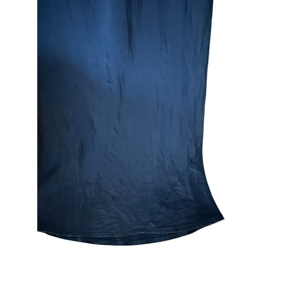 Von Troska Sydney Blue Sleeveless pure silk Maxi Dress Size Medium
